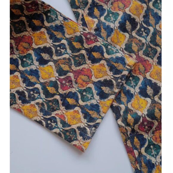 NWT R13 Boy Straight Jeans 24/25/26/27 Gold Orange Ikat - Picture 8 of 11